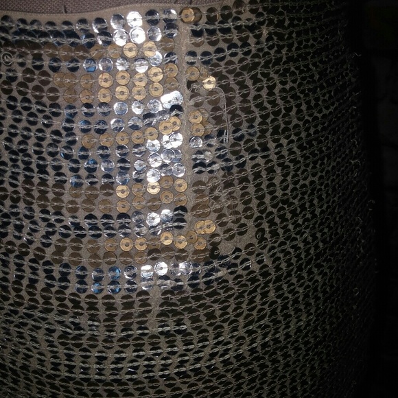 Haute Hippie Sequin Mini Gold & Silver Skirt - Picture 6 of 6